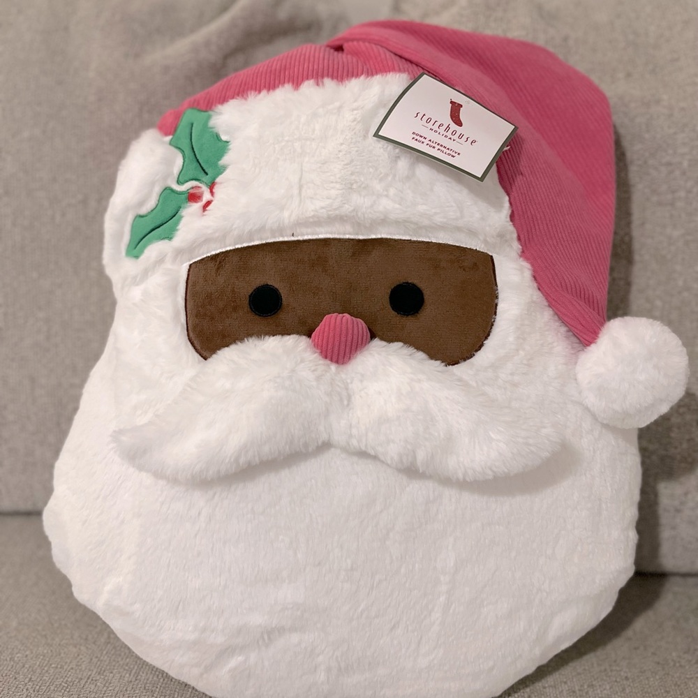 New! Storehouse Pink Santa Pillow